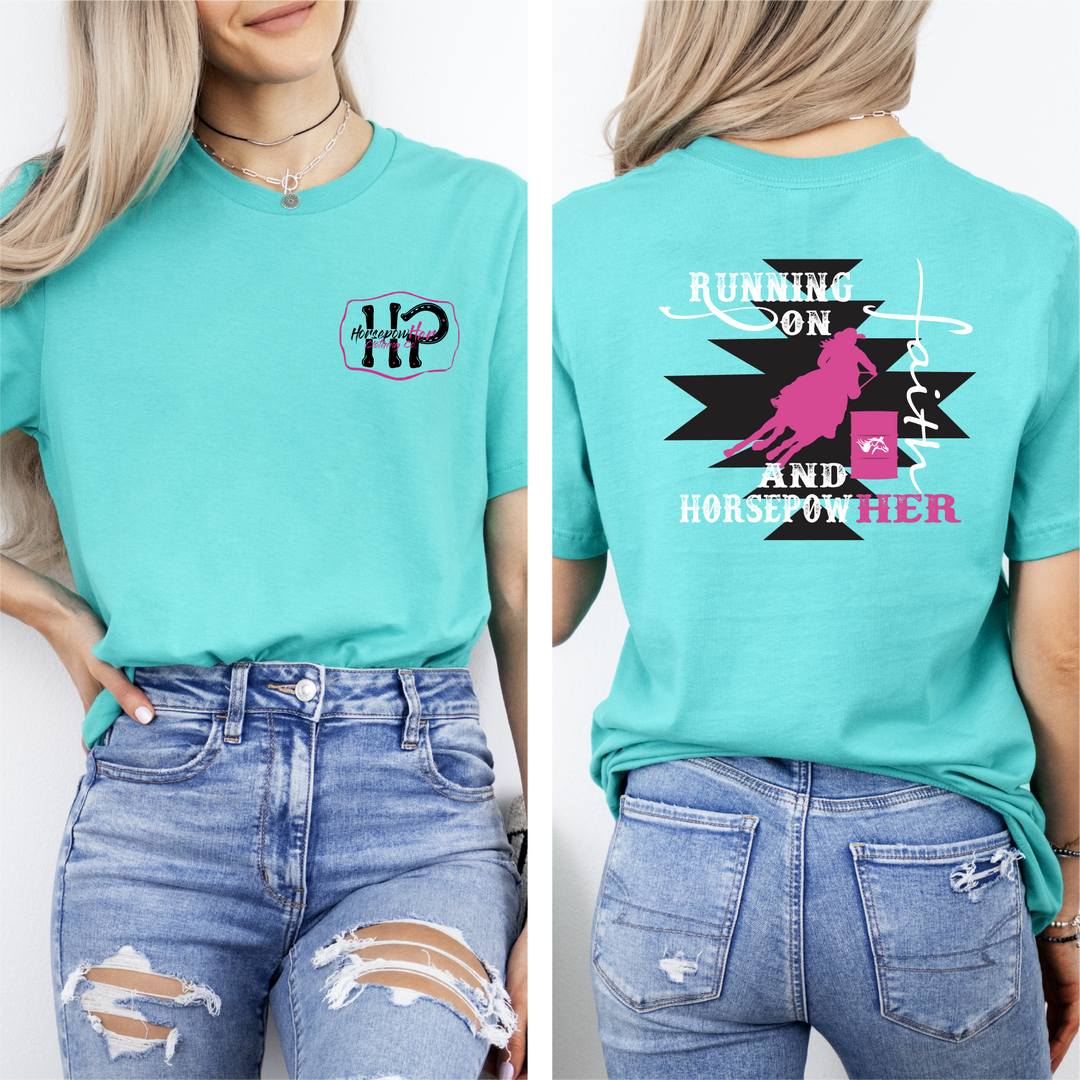 Running on Faith and HorsepowHer Women's Tee