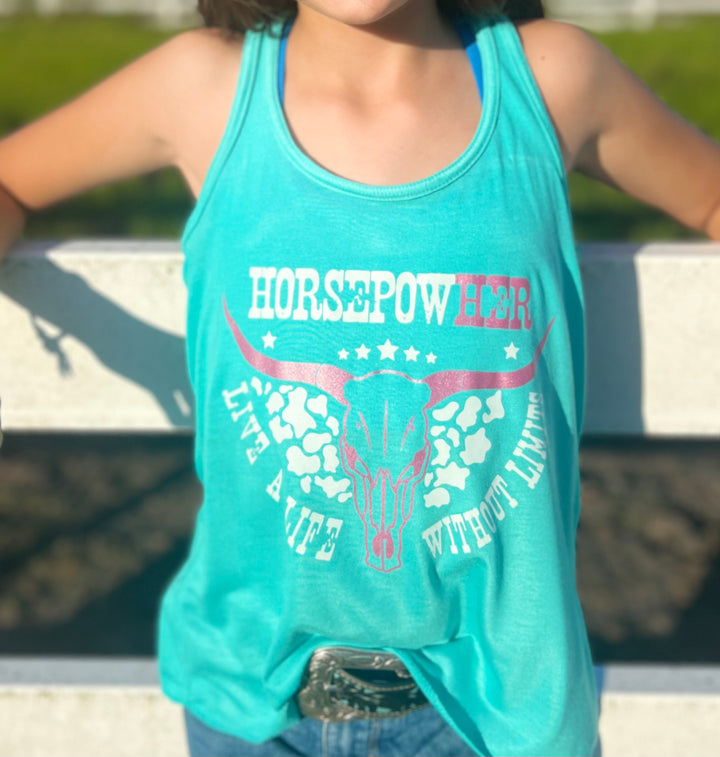 Youth HorsepowHer Skull Tank