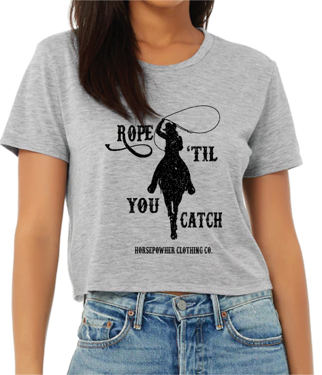 Rope 'Til You Catch Women's Cropped Tee
