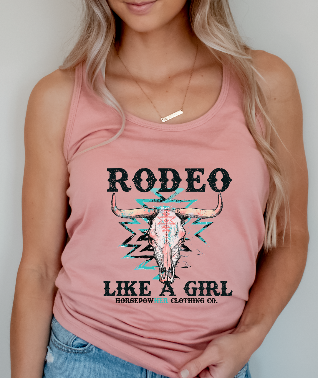 Rodeo Like a Girl Women’s Skull Tee
