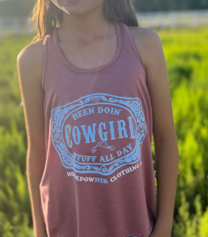 Been Doin' Cowgirl Stuff Youth Tank