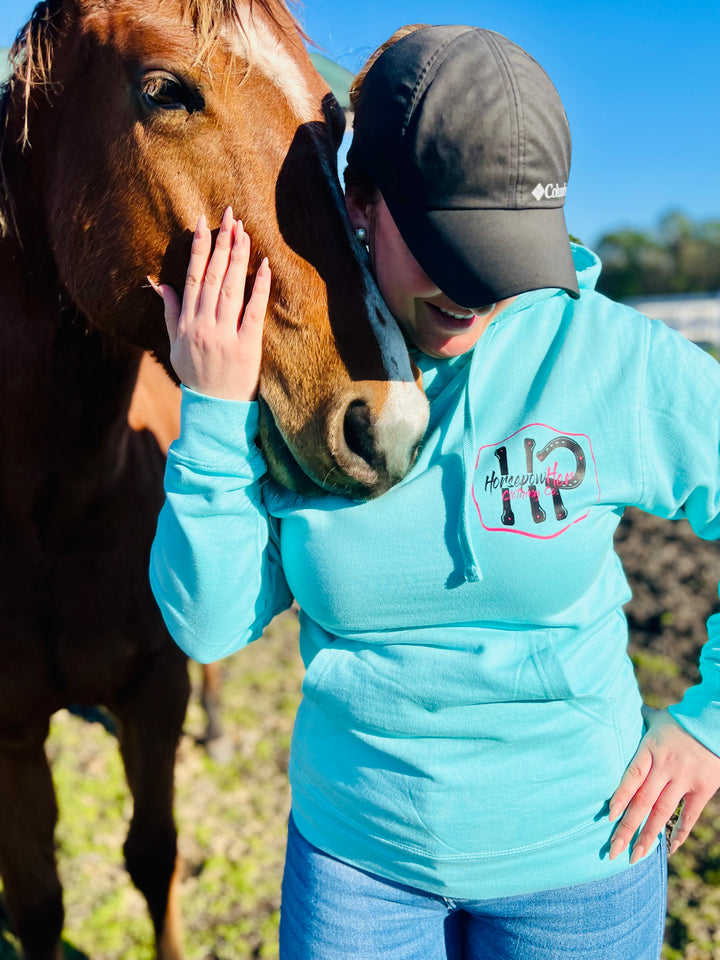 Running on Faith and HorsepowHer Women's  Hoodie