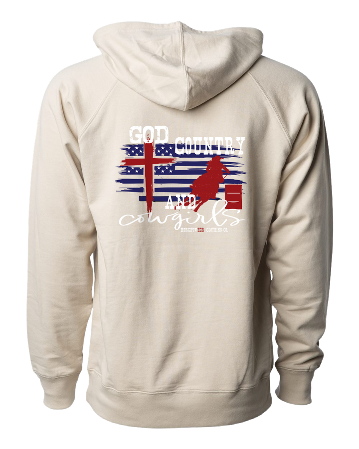 Women's God, Country and Cowgirls Lightweight Hoodie