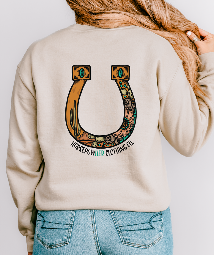 Women's Luck Horseshoe Crewneck Sweatshirt